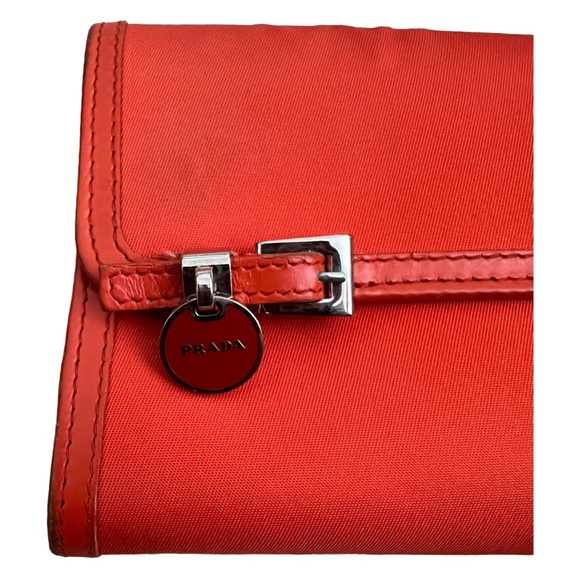 Prada Long Wallet Orange Leather - Picture 6 of 16